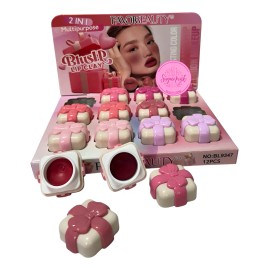 Rubor En Crema 2 En 1 Labial Regalitos Mayoreo 12 Pz 6 Tonos
