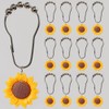Sunflower Shower Curtain Hooks Rustproof Stainless Steel Decorative Shower Curtain