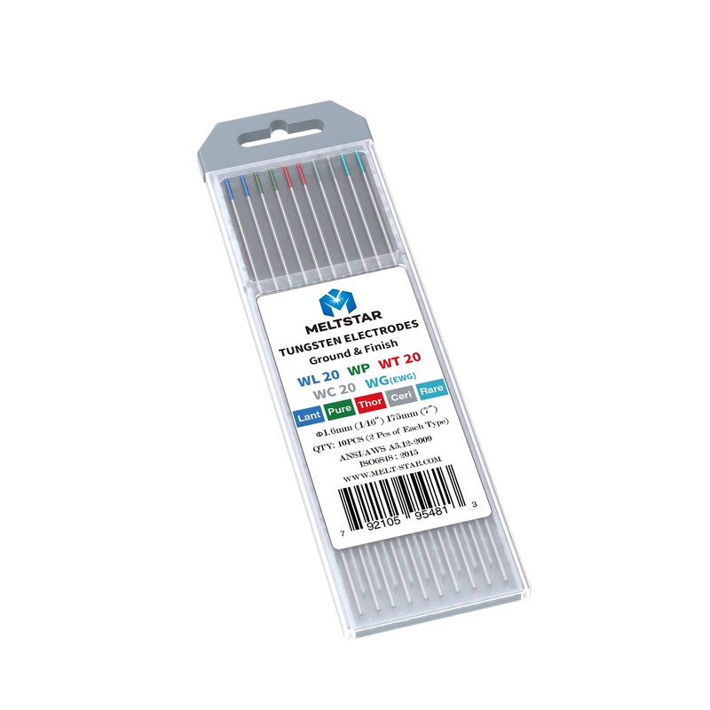 Meltstar TIG Welding Tungsten Electrodes Combination Settings Pure Cerium Lanthanated