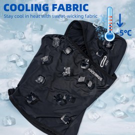 ROCKBROS Cooling Balaclava Face Mask with Glasses Holes Summer Shiesty Mask for Men Women Black