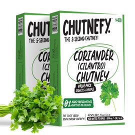 Chutnefy - Coriander Chutney - 2.64 Ounce | Delicious & Ready-to-Eat | 5-Second Instant Chutney | No Preservatives or Additives