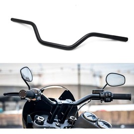 USTPO Motorcycle Handlebar 7/8" 22mm Cafe Racer Handlebars Drag Bars Universal For Cafe Race Bobber Motocross Dirt Pit Bike ATV Ebike Mini Bike Black