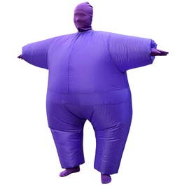 Pohotobooth Props Ltd Adult Inflatable Fat Chub Mega Suit - Blow Up Second Skin Costume Fancy Dress Outfit in Different Vibrant Colours (Purple)