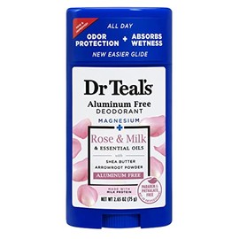 Dr. Teal's Deodorant Rose & Milk 2.65 Ounce Aluminum-Free