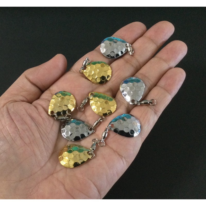 Luana® Fishing Colorado Blades Hammered Silver & Gold Set/Handcraft Metal