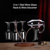 2-in-1 Red Wine Glass Rack & Wine Decanter Vintage Bronze