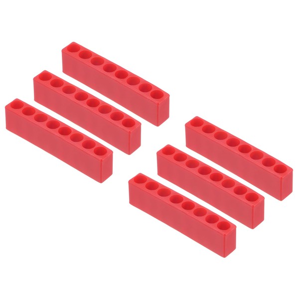 HARFINGTON 6pcs Plastic Hex Shank Screwdriver Bit Holder Organizer 9