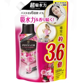 Lenor Happiness Aroma Jewel, Scented Beads, Antique Rose & Floral Refill, Large Capacity, 5.6 fl oz (1,690 ml)