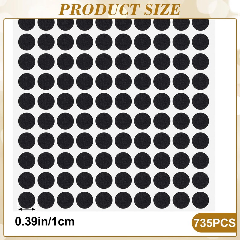 SmallCat 735pcs Small Felt Furniture Pads, Self-Adhesive EVA Foam Dot