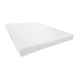 Danfuton Queen White Trifold Foam Bed, Shikibuton, Portable Ottoman Bed 4 x 60x 80