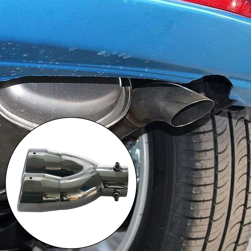 ZYHW Dual Exhaust Tip 2.4 inch Inlet, Universal Car Exhaust