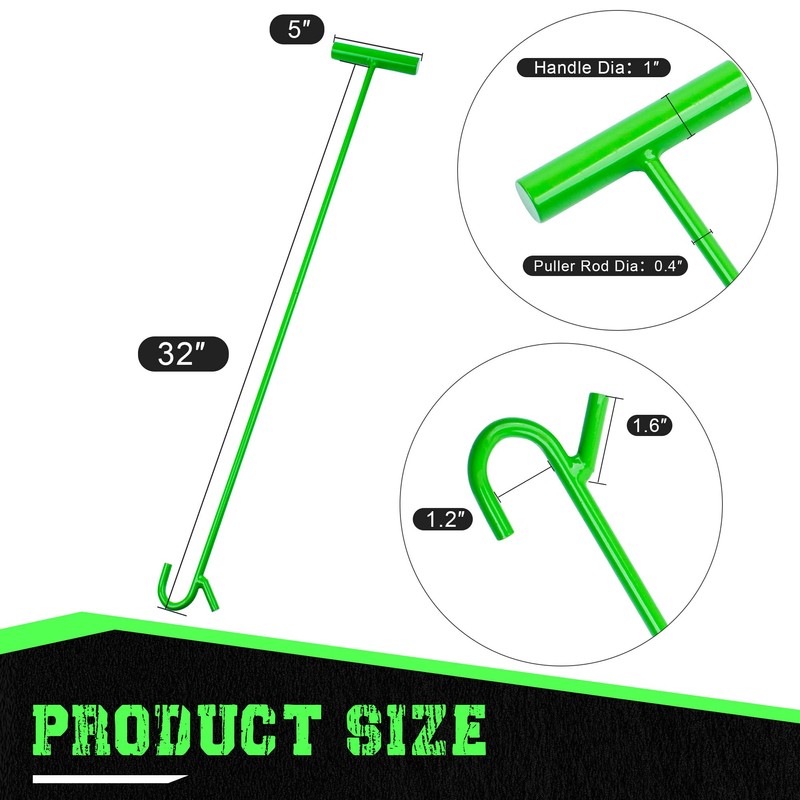 AUTOSwpozo 5th Wheel Pin Puller, 32" Solid Steel Chrome Plated