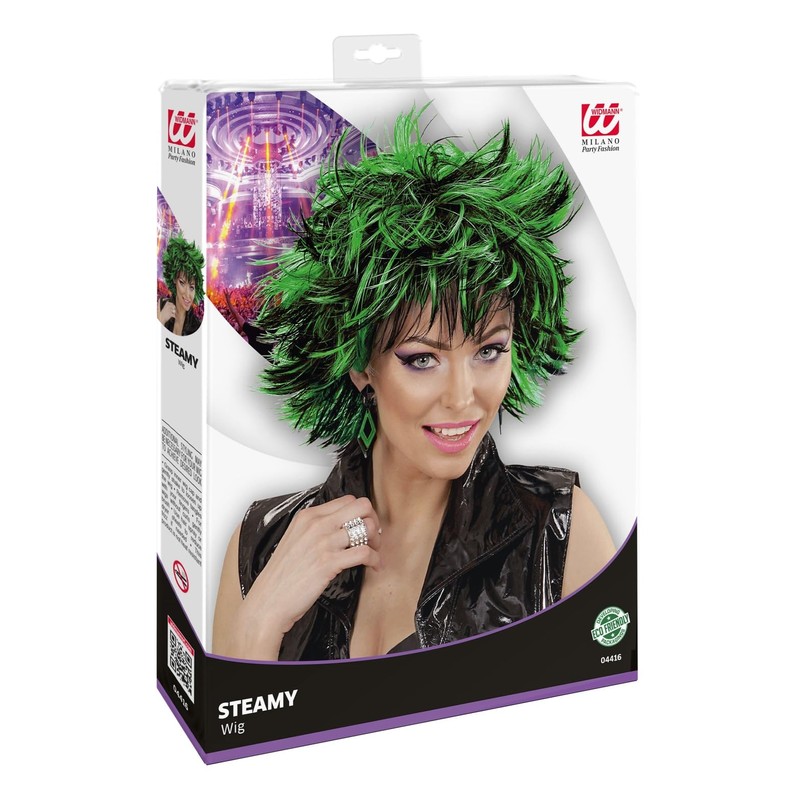 Widmann 04416 ? Two Tone Gesträhnte Wig, Short, Green