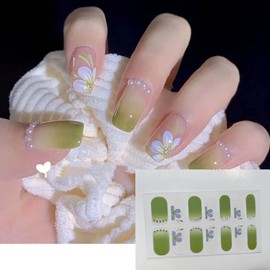 Turkalla Nail Stickers for Hands, 4 Pieces, 3D Nail Stickers, Hand Nails, Gel Nail Stickers, Just Stick, Nail Design, Nail Art, Nail Wrap, Nail Jewelry, Popular, Cute, For Women, Beginners (B8)