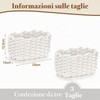 Cozary Set da 2 Cestini Portaoggetti in Cotone Intrecciato, Cesti