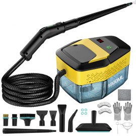 Steam Cleaner, Portable High Pressure Steamer for Cleaning with 18pcs ACC, 8s Heat-Up, 1.9QT Large Tank 3-Level Adjustable Handheld Steam Cleaner for Home Car Detailing, Grout, Bathroom, Furniture