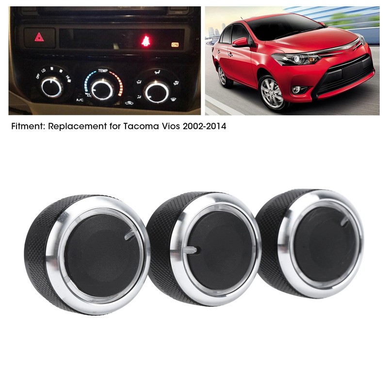 3PCS Car Air Condition Switch Thermal Controller Knob Replacement for