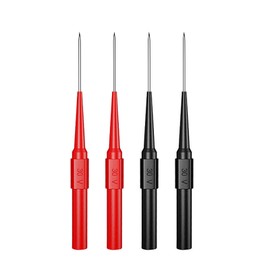 Cleqee 4PCS Test Probes, Multimeter Piercing Needle, Automotive Back Probe Pins with 4mm Jack Socket 30V/10A for Small IC Pins Electronic Testing
