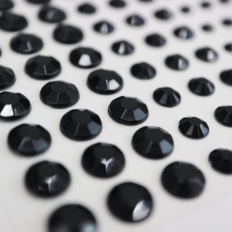 083 Rhinestone Sticker (Deco Sticker) Jewelry Type 4~9mm【Black】