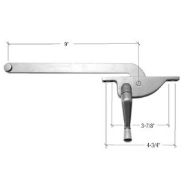 C.R. LAURENCE 5009RHAL CRL Aluminum 9" Right Hand Teardrop Series Casement Window Operator