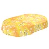 ANRO Oilcloth Tablecloth Oilcloth Tablecloth Camomile Yellow Flowers Sun Round
