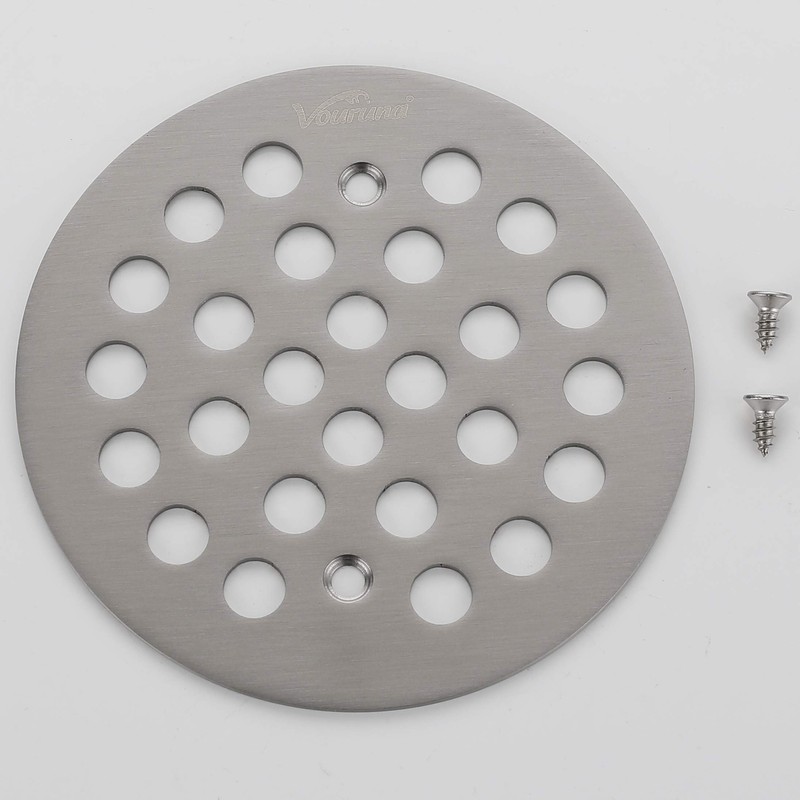 VOURUNA 4-1/4Inch（108mm Screw-in Shower Strainer Drain Cover Replacement Floor Strainer