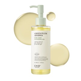 CKD Green Plum AHA·BHA Pore Zero Cleansing Oil - Lightweight Face Oil Cleanser with 4-Acid Complex, Fast Emulsifying, Removes Makeup & Sebum, Hydrating & Low-Irritation. Korean Skincare. 7.03 fl oz