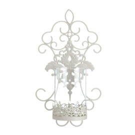 Accent Plus 57073471 Romantic LACE Candle Sconce, White