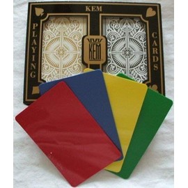 Merz67 LLC 2 Free Cut Cards with KEM Black/Gold Bridge Regular Index Playing Cards