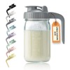 32oz Glass Pitcher with Lid & V-shaped Pour Spout -