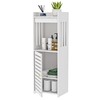 POBOMULI Small Bathroom Storage Cabinet, 4-Tier Narrow Bathroom Organizers with