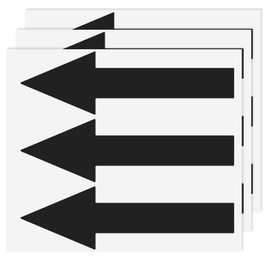 8"x2" Arrow Sticker, Black Arrows Sign, 9 Pack Floor Stickers, PVC Removable Self Adhesive Floor Decal, Waterproof Arrow Signs for Road Instructions, Wall Marking Stickers