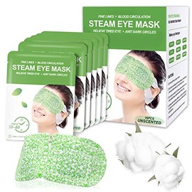 16 Paquetes de Máscaras de Vapor para Ojos Secos, Compresa Cálida Autocalentable para Alivio de Fatiga de Ojos y Hinchazón, Máscara de Ojos Calentada 