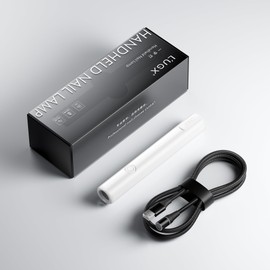 L'UGX Handheld uv Light for Gel Nails with Magnetic Fast Charging – High Power Portable LED Nail Lamp for Gel Polish, Cordless Nail Dryer for Salon & Home-White