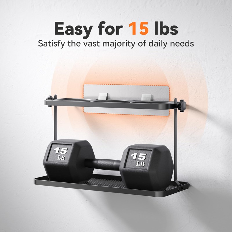 Josmimic Adjustable Height Hair Tool Organizer Holder - Adhesive Wall