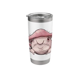 Blobfish Fish Cottagecore Aesthetic Mushroom Hat Stainless Steel Insulated Tumbler