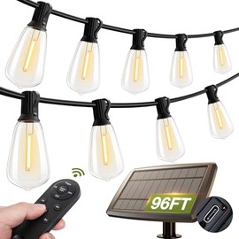 addlon 96FT Solar String Lights Waterproof,Patio Lights Solar Powered