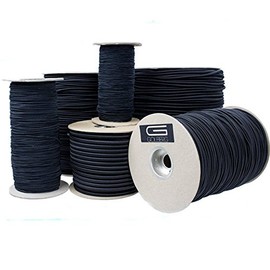 Golberg Black Shock Cord, Bungee Cord - (1/8 Inch x 50 Feet)