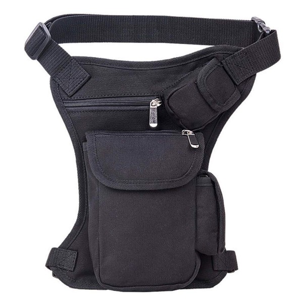 Xieben Canvas Outdoor Travel Waist Pack Thigh Bag for Men
