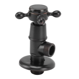 Solid Brass Angle Stop Valve Retro Thickened Cold Hot Triangle Valve Explosion Proof Water Shut Off Valve Black