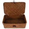 Gatuida Rectangular Wicker Baskets with Lids, Seagrass Storage Baskets with