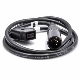 vhbw D-Tap (w) to XLR 4-Pin (M) Compatible with Practilite 602 Camera Adapter Cable - 1 m Black