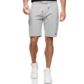Indicode Men's INRobbie Sweat Shorts with Drawstring | Men's Shorts Sports Shorts for Men, Lt Grey Mix