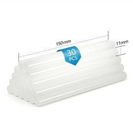 30 Stück Heißklebesticks 11x150mm,Klebesticks 11x150mm,Heissklebepistole Klebesticks,Heißklebestifte 11x150mm Transparent für Holz,Kunststoff,Keramik