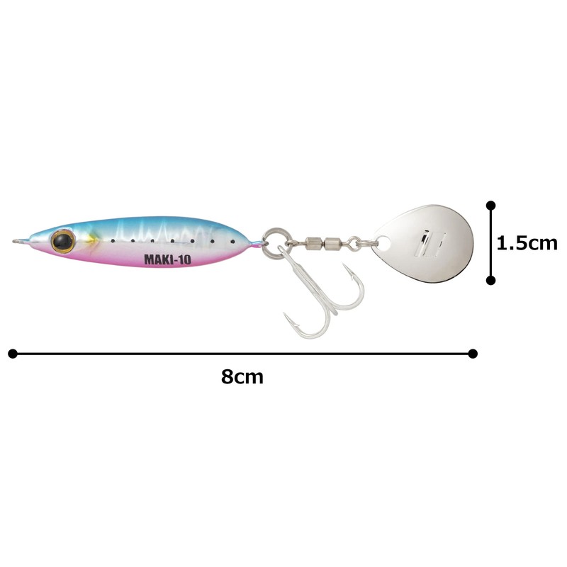 Major Craft Maki Jig Lure, Micro Blade for Light Games,