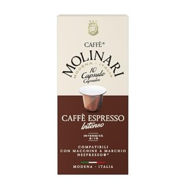 Molinari Caffe Espresso Intenso Aluminum Capsule | Compatible with Original Line Machines | Imported from Italy (40 Count)
