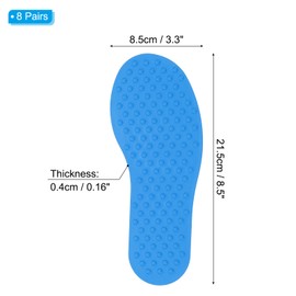 PATIKIL Feet Markers for Classroom, 8 Pairs Plastic Floor Foot Shaped Non Slip Spots Carpet Markers for Education Preschool Children Teacher Supplies, Blue