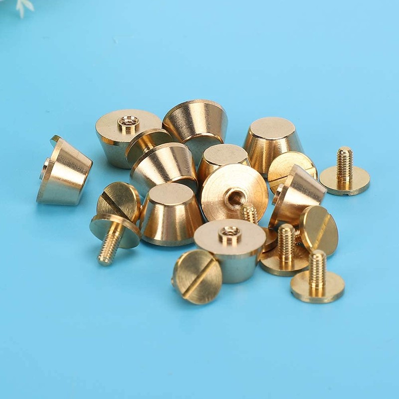 Handbag Feet Studs, 10Pcs Brass Feet Nailhead Purse Handbag Luggage