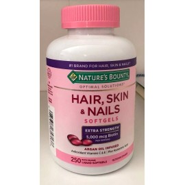 Nature’s Bounty Nature's Bounty HAIR SKIN & NAILS 250 Softgels 5000 mcg Biotin 11/25