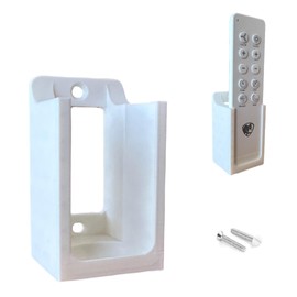 Replacement Remote Control Wall Mount Holder for Standard IR Remote TM3353, White, with Mounting Screws, Compatible with es6, Haiku Coastal, Haiku L, Speakeasy (Toggle Switch)